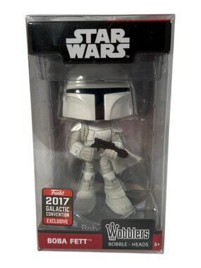 Funko Wacky Wobbler Boba Fett White Prototype Armor - 2017 Galactic Convention E